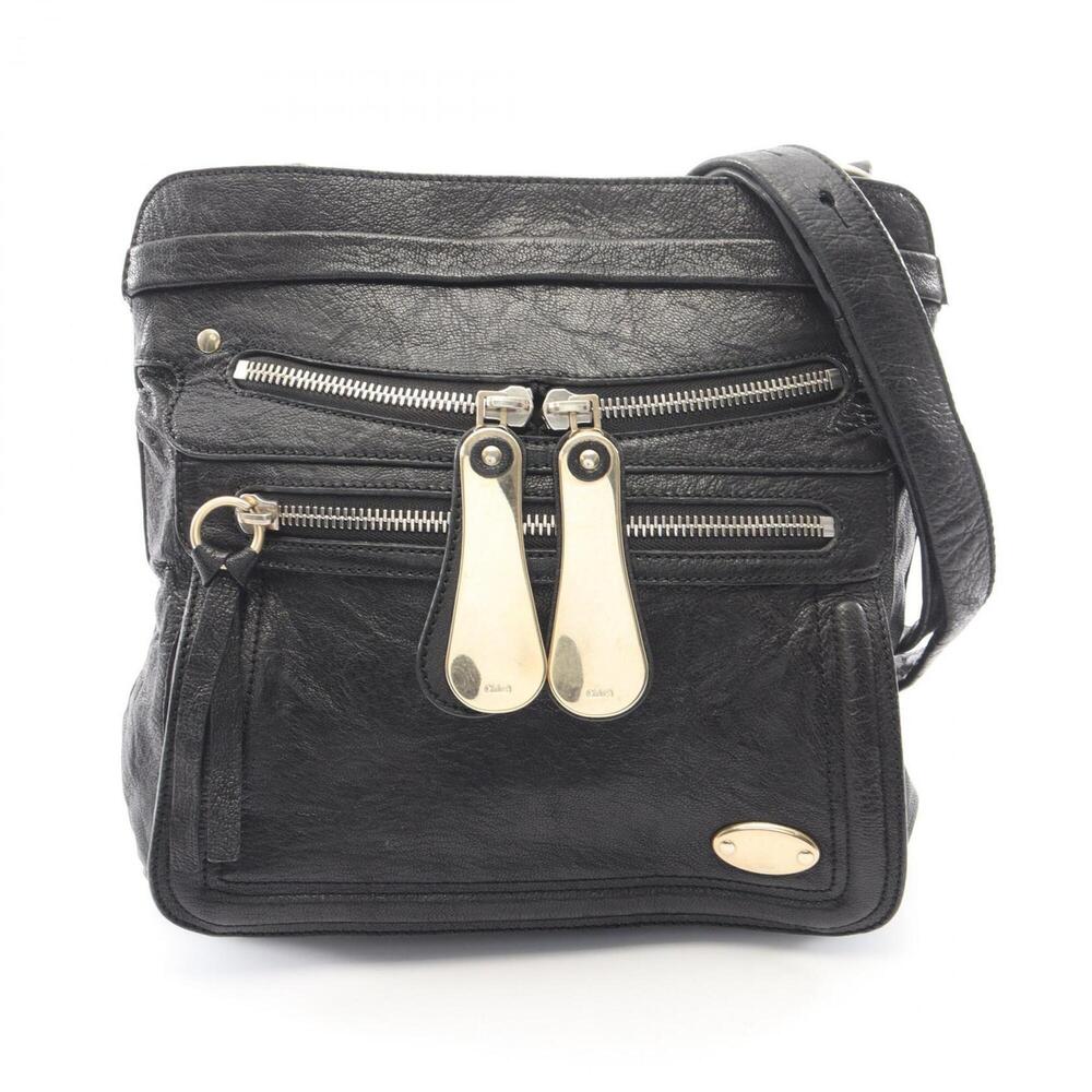 Chloé Chloe Bay Shoulder Bag Handbag Leather Women's Black